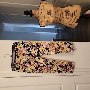 Cartonnier Floral Ankle Jeans - Multicolor